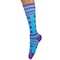 Zayaan Health Dots Stripe Compression Socks, Blue/ Purple, PR BLZH-CSDS-4BPR - alternate 1